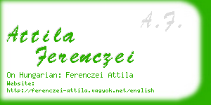 attila ferenczei business card